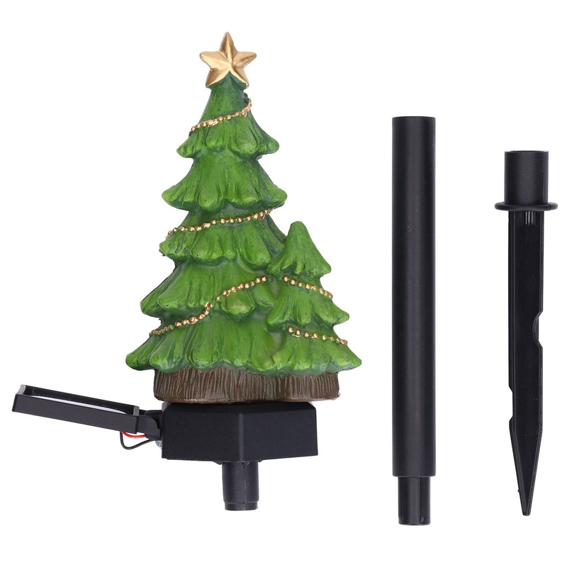 LED Christmas Lights Solar Tree Shaped Pathway Lights for Garden