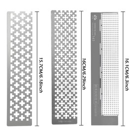 NATUCE Diamond Painting Tool 3 Pieces Diamond Drawing Tool Mesh Ruler, 250 Holes 408 Holes, 5D Diamond Painting Ruler for Round and Square