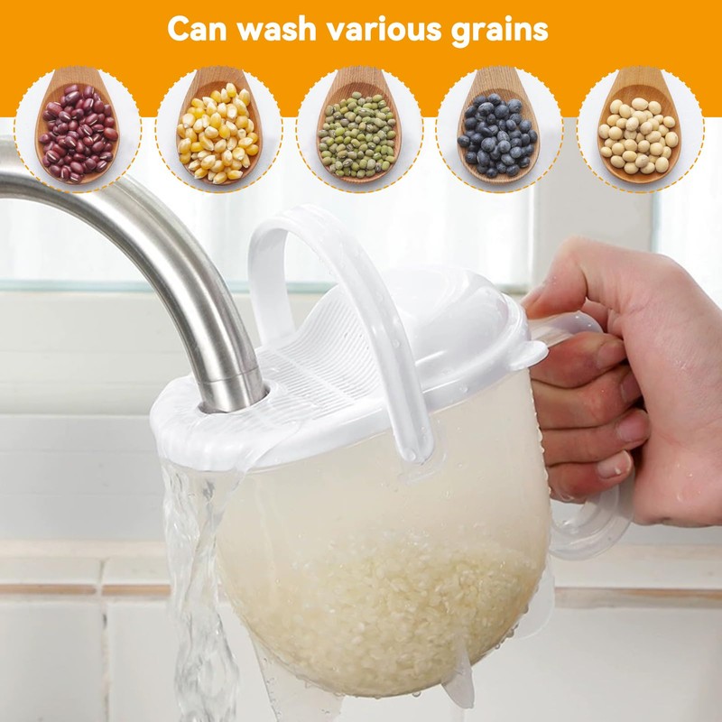 Rice Washer, Rice Washer Strainer Bowl Rice Cleaner Bowl Rice