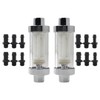 Reusable 1/4" 5/16" 3/8" Chrome Glass Inline Fuel Filter Replacement