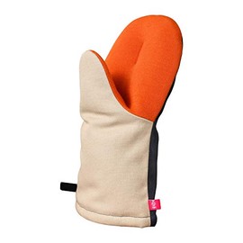 Oaks Reye Mittens, Heat Resistant, Grab and Grab, Large, 2-Pack, Beige, Navy