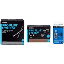 Pro Plug System for Trex Transcend Island Mist Decking, Combo Kit, 375 Plugs and 375 Epoxy Screws and PVC Tool for 100 sq ft