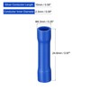 sourcing map Butt Crimp PVC Terminals Blue 16-14 AWG Fully