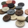 6 Pcs Resin Buttons 4 Holes Round Buttons for Coats,