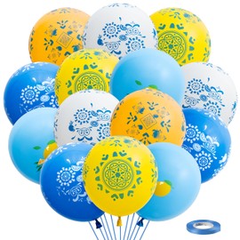 K1tpde Capri Lemon Balloons Decorations - 50PCS 12 IN Latex Assorted Colors Floral Balloons Decor for Kids, Capri Lemon Theme Happy Birthday Party Supplies