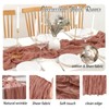 Waligoy Dusty Rose Cheesecloth Table Runner 2 Pack 35" Boho