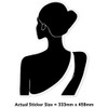Extra Large 460mm ' Minimalist Woman's Back' Permanent Sticker Decal