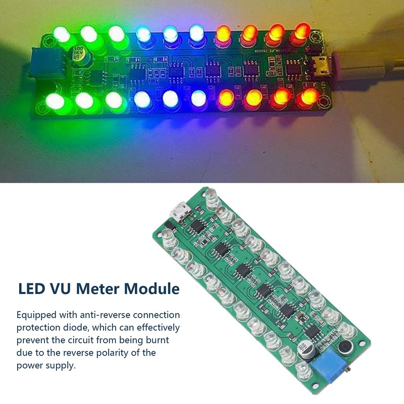LED VU Meter Module VU Meter Colorful Signal for Test
