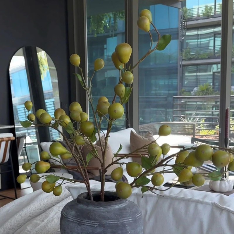 Afloral Faux Pear Fruit Branch - 39"