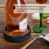 SIPARUI Marble Wine Bottle Coaster with Absorbent Cork Spacer for