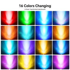 TENSUL RGB Pond Lights with Timer, IP68 Waterproof Underwater Dimmable LED Fountain Lights for Outdoor Landscape Fish Tank Pond Fountain Waterfall Garden Lawn, 5 Lights