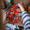 Lights4fun 20er LED Chilli Lichterkette rot batteriebetrieben Chilli Geschenkset Chilli