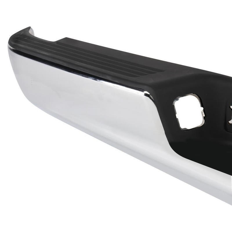 MOTORHOT Chrome Rear Step Bumper Assembly Compatible with 2003-2008 Dodge