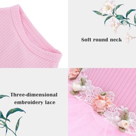 CuteBone Pink Tulle Skirt Dog Wedding Bridesmaid Dress for Puppy with Lace Trim at Waist - Comfortable, Stylish, and Perfect for Special Occasions HBQ01XS