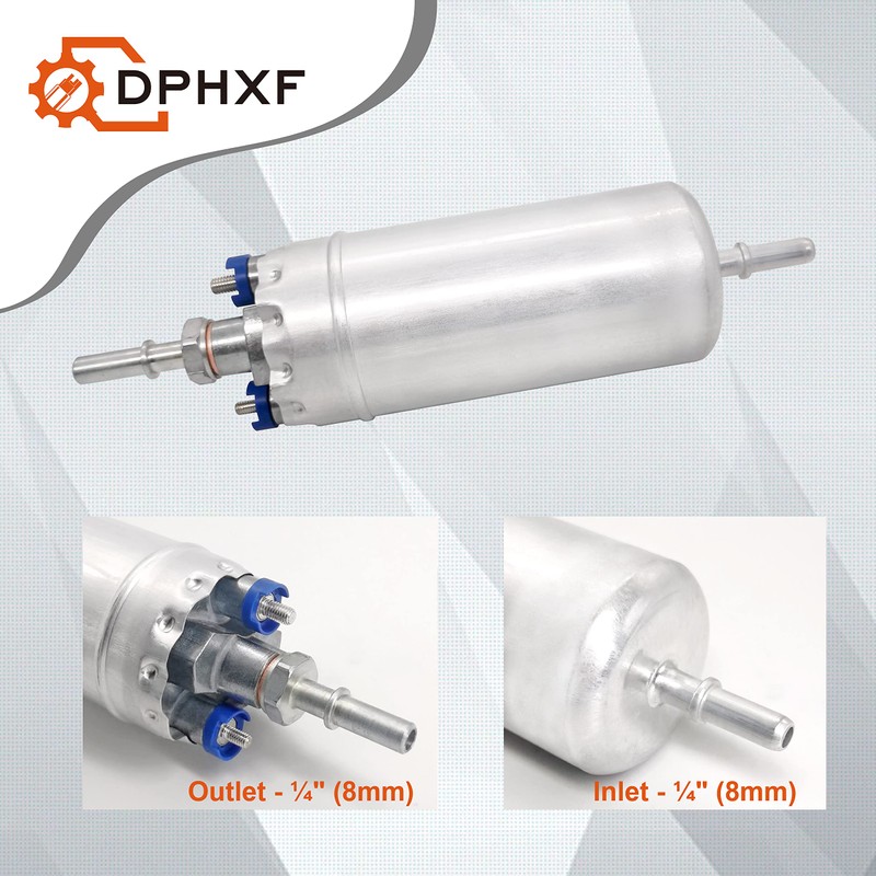 DPHXF 12V Gasoline Inline High Pressure Fuel Pump ，200LPH High