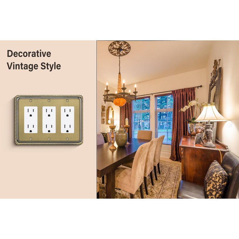 Henne Bery Rope Edge Decorative Wall Plate Switch Plate Outlet