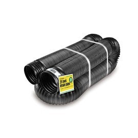 Flex-Drain 51310 Flexible/Expandable Landscaping Drain Pipe, Perforated, 4-Inch by 25-Feet