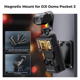 K&F Concept Magnetic Mount Stand for DJI Osmo Pocket 3, Pocket3 Accessories Expansion Adapter Magnet Suction Case Holder on Desktop, Vertical Surface, 180° Adjustable