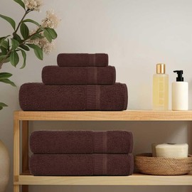 vidaXL 100% Cotton Brown Guest Towels - Set of 2 - Soft & Durable - 30x50 cm 360 gsm - OEKO-TEX Certified - Bath Hand Kitchen Clean - Machine Washable