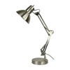 Litex Industries: Adjustable Executive Task Table Lamp in Brushed Steel