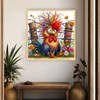cdjlddww Chicken Diamond Painting Kits for Adults, DIY Flower Diamond