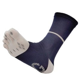 GROWGEAR 5 Toe Socks, Crew Length, M/L, 1/2 Pairs, 4 Colors, Anti-Slip, Made in Japan, Odor Resistant, Quick Drying, Five Toe Socks, Long Length, silvery grey