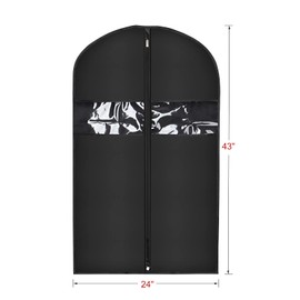Univivi 16 Pack Suit Garment Bag for Men, 40-Inch Suit Cover Bag Garment Bag for Multiple Suits for Closet Storage with Clear Window for Suit Jacket, Skirt, Shirt and Coat