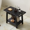 LaFroug Large Shower Stool for Inside Shower, Poly Lumber Shower