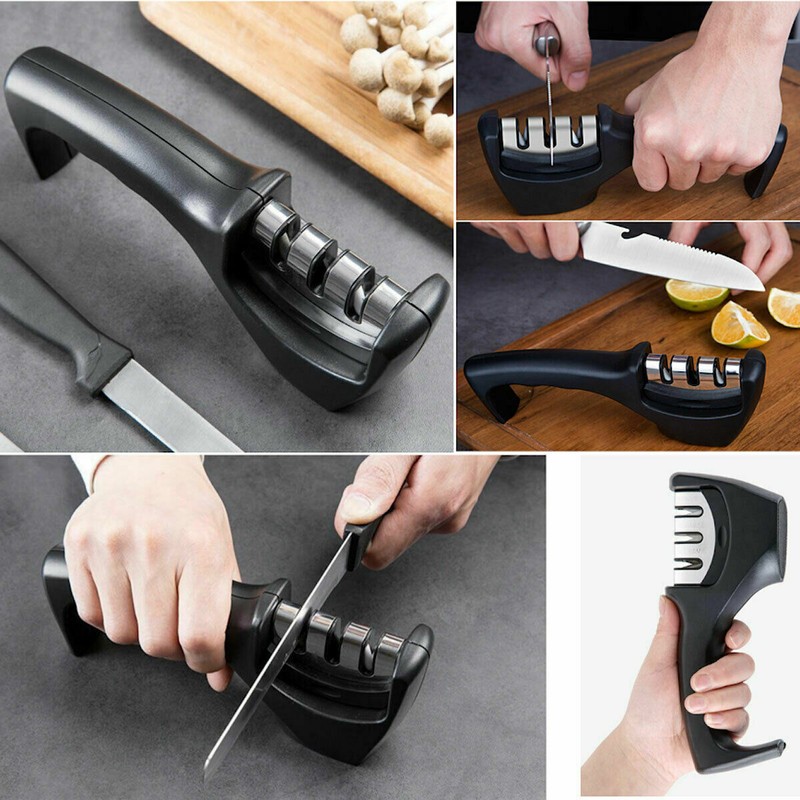 Unbranded Knife Sharpener 3 Stage Professional Ceramic Tungsten Kitchen Sharpening