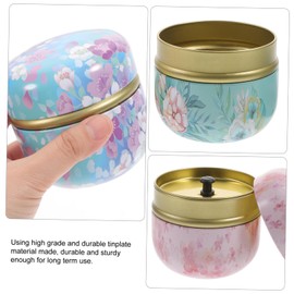 GRIRIW 4pcs Mini Apple Shape Portable Powder Jar Sealed Tinplate Tea Holder Cosmetics Powder Can Beauty Tool