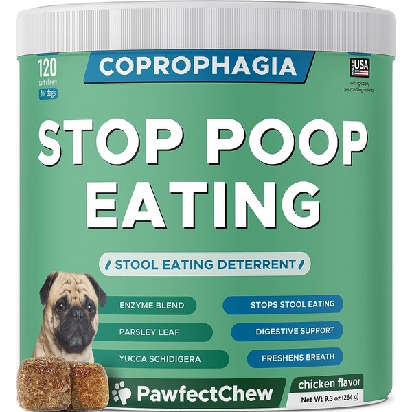 PAWFECTCHEW No Poo Chews for Dogs - Coprophagia & Stool