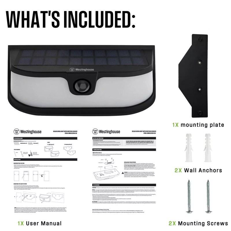 Westinghouse 1200 Lumen Solar LED Motion Activated Wall Lights