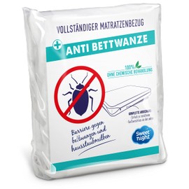 SWEET NIGHT Sweetnight - Vollmatratzenbezug 90x200 cm | Anti-Wanzen und Anti-Milben | Renove-Matratze: Schützt Ihre Matratze vollständig | Stille | Reißverschluss | Ohne chemische Behandlung