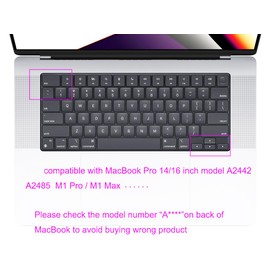 Korean Language Silicone Keyboard Cover Compatible for MacBook Air 15 M2 A2941 M3 A3114, MacBook Air 13.6 M2 A2681 M3 A3113, 2023-2021 MacBook Pro 14" 16" A2918 A2992 A2442 A2779 A2991 A2485 A2780
