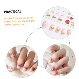 Healvian 12sheets Nail Art Stickers Easter Bunny Semi Cured Gel Nail Decals for Women Girls DIY Sticker