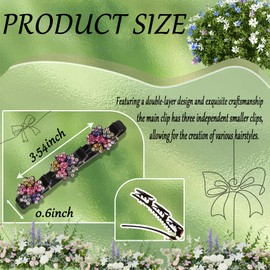 Women’s Sparkling Crystal Stone Braided Hair Clips Butterfly Clips Braided Hair Clips for Ladies and Girls Short Duckbill Clips (Yellow)