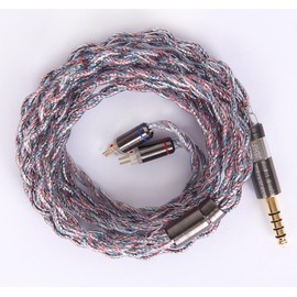 [JSHiFi-Butterfly] 2pin 0.17 inch (4.4 mm) Re-Cable Sterling Silver + Copper Silver Palladium Alloy + Silver Plated Wire 0.03 inch (0.78 mm) 2pin Earphone Upgrade Cable 0.02 inch (4.4 mm) Balance CIEM