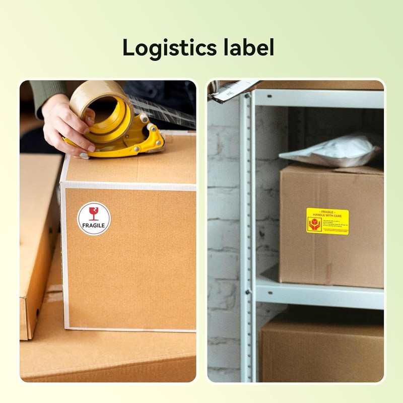 NIIMBOT Labels, Red Black Font Label for B21Pro Label Printer,