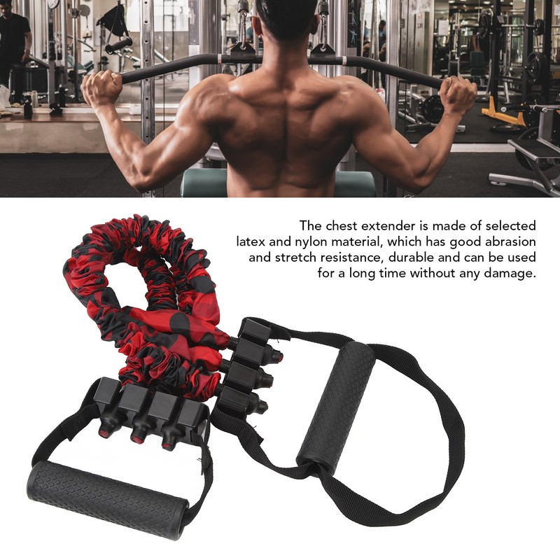 Chest Expander Adjustable Latex Nylon 3 Tube Chest Expansion Muscle