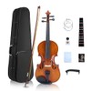YoungMonic 1/2 Violin Set for Beginners Handmade Acoustic Violins Set