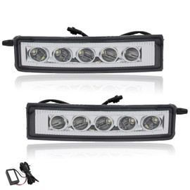 YLT AUTO Fog Light Assembly Fit for 2003-2007 Scion XB Clear Lens 2pcs LH+RH Front Bumper Fog Lamps Replacement Kit with LED Bulb 12V55W and Wiring Harness