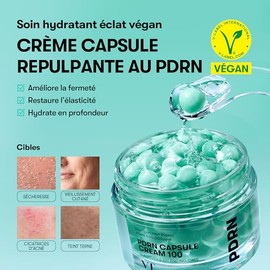 VT COSMETICS PDRN Capsule Cream 100, Hydrating Face Moisturizer with 100,000ppm PDRN, Hyaluronic Acid, 9 Peptides, Firming & Plumping Nourishing Cream