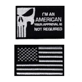 I'm an American your approval is not required Usa flag 2pc Hook Patch