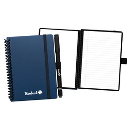 BAMBOOK Colourful Notebook - Navy - A6 - Blank & Lined - Reusable Notebook, Notepad, Reusable Notebook, Erasable Whiteboard Notebook