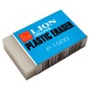 Lion Translucent White Big Plastic Eraser, 1 Eraser (P-1000)