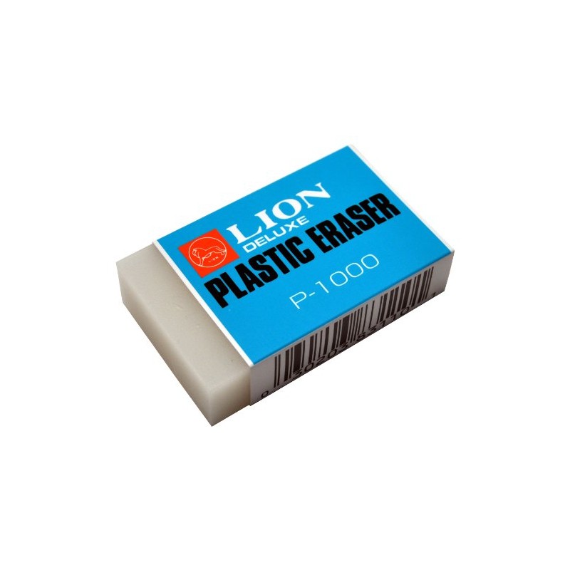 Lion Translucent White Big Plastic Eraser, 1 Eraser (P-1000)