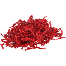 JAM PAPER Crinkle Cut Shred Tissue Paper - 2 oz - Red - Sold Individually
