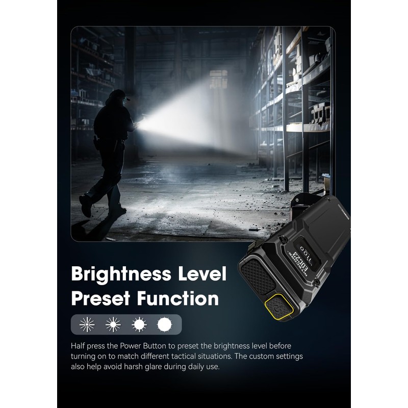 Nitecore EDC23 SABER - 2500 Lumens, OLED Display, USB-C, Lock-Out,