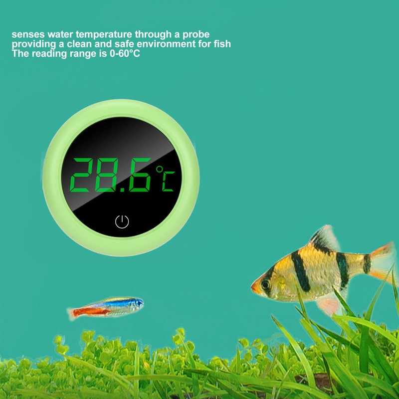 Fish Tank Thermometer High Accuracy Energy Saving LED Touch Screen