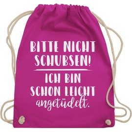 Festival Gym Bag – Bitte Nicht Schubsen Ich Bin Schon Leicht Angetüdelt – Sports Bag & Gym Bag - Red -